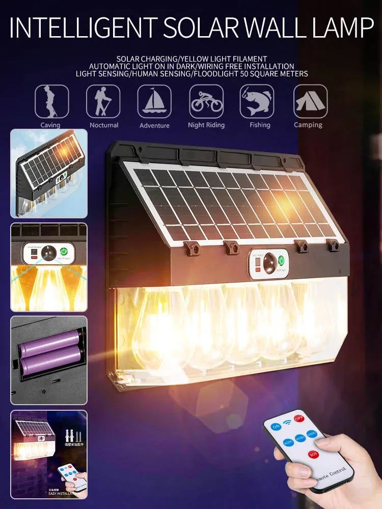 ESMARTER Solar Wall Light – IP65, 3 Modes, Motion Sensor Solar Wall Light HIP