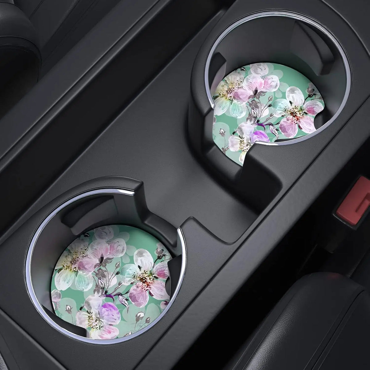 Car Cup Holder Coasters 2-Pack – Anti-Slip Rubber Insert Mat Car Cup Holder Coaster HIP