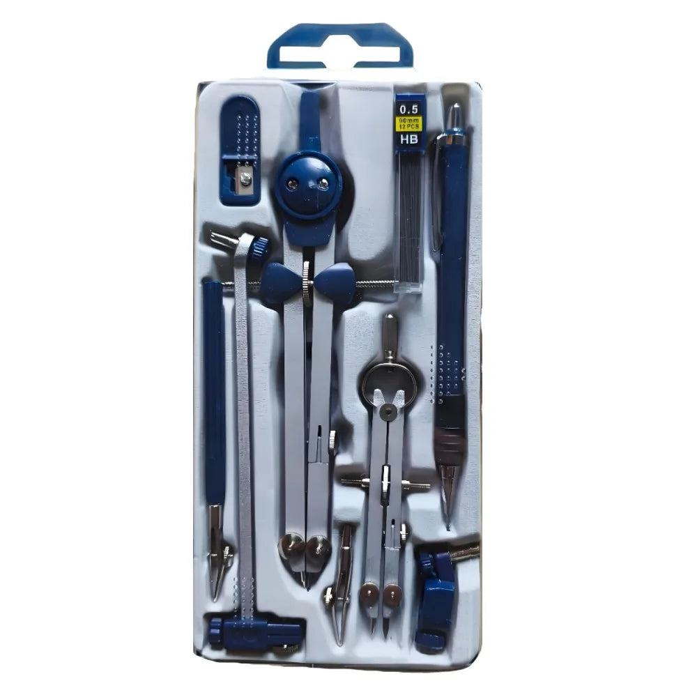 7-Piece Drawing Compass & Ruler Kit – Stainless Steel Set Drawing Compass Set HIP 7pcs-pack