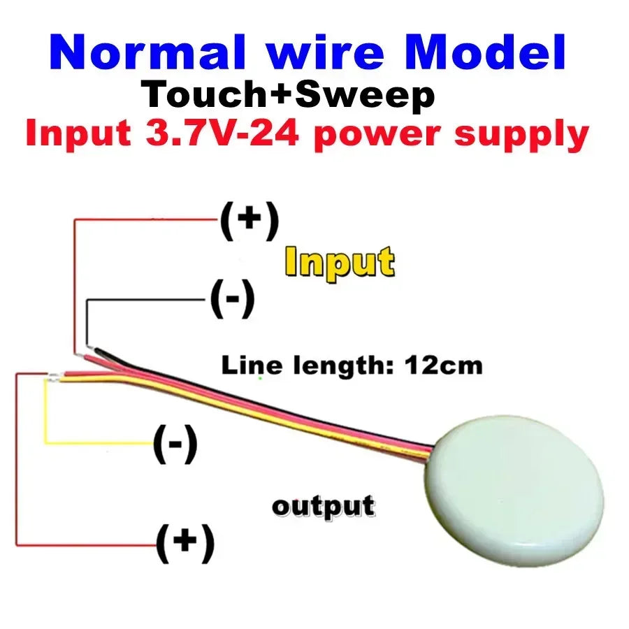 Penetrable Touch Dimmer Switch 12V 24V LED – Up to 25mm Wood Touch Dimmer Switch HIP Ordinary wire - B DC12V-24V