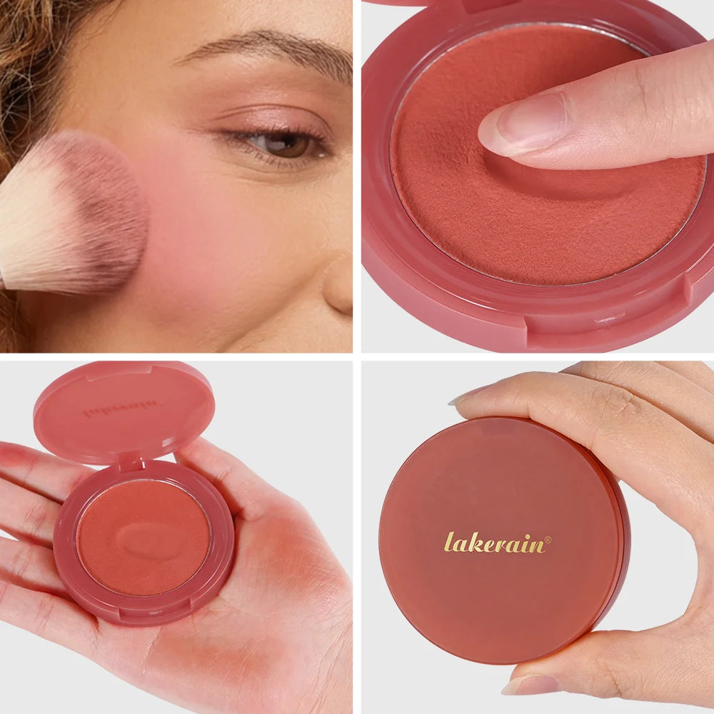 Soft Poke Blush Palette Free Brush Included Velvety Matte Nude Blush Natural Beginner Face Makeup Cosmetics for Women HIP