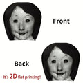 2-Pack Funny Grimacing Car Seat Headrest Covers | Universal Car Seat Cover HIP black
