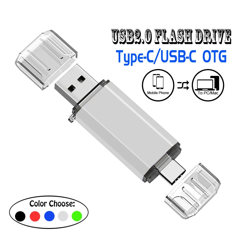 2-in-1 Type-C USB Flash Drive 8GB–128GB | Phone & PC USB Flash Drive HIP