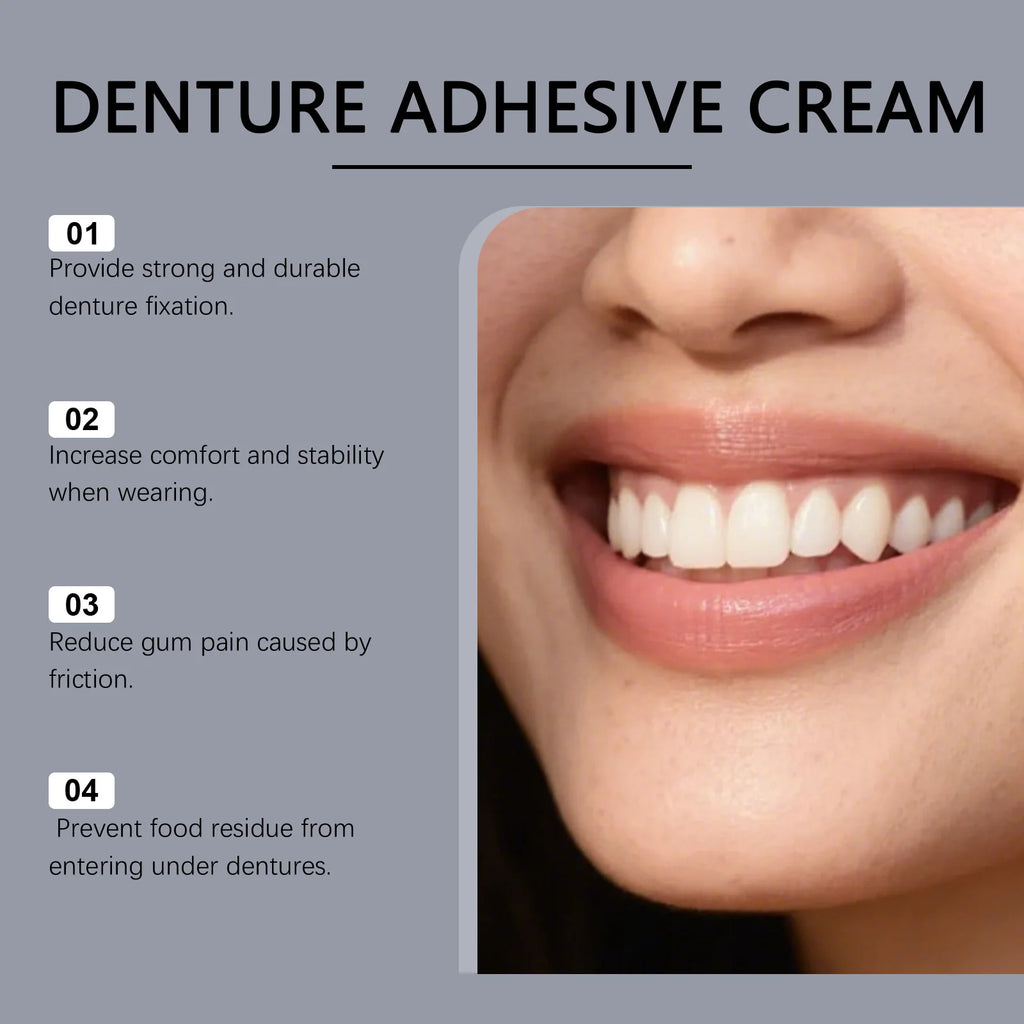 Denture Adhesive Cream – Secure All-Day Hold | Full & Partial Denture Adhesive Cream HIP