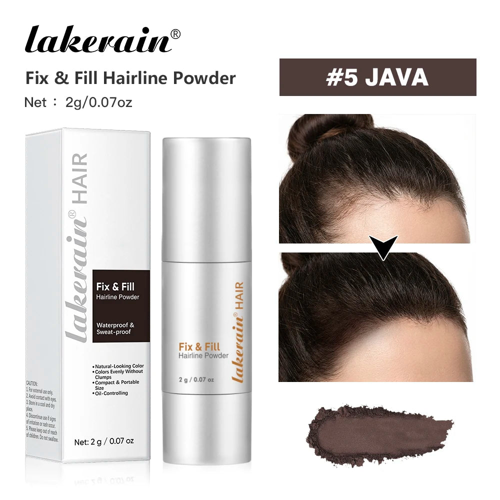 Waterproof Hairline Powder Long Lasting Shadow Filling Forehead Hair Gaps Sweat-proof Fine Powder Natural Color Hairline Makeup HIP 5JAVA