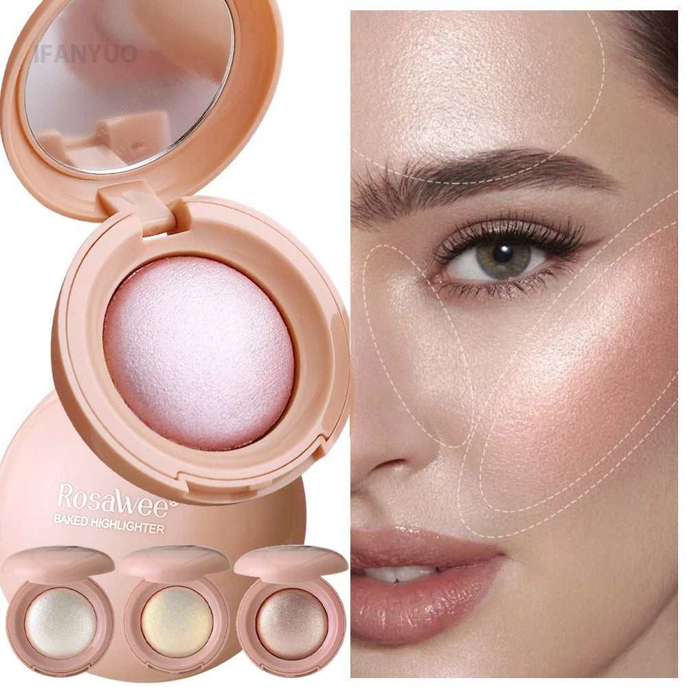 Highgloss Makeup Highlighter Smooth Mashed Potato Texture Highlight Pearlescent Contour Long-lasting Waterproof Body Highlight HIP