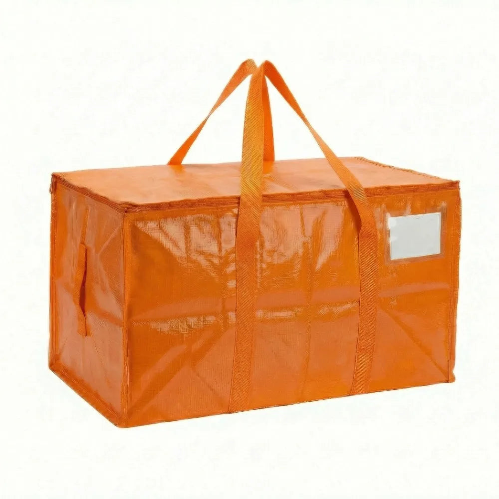 Extra Large Foldable Waterproof Moving Storage Tote Bag Moving Storage Bag HIP Orange