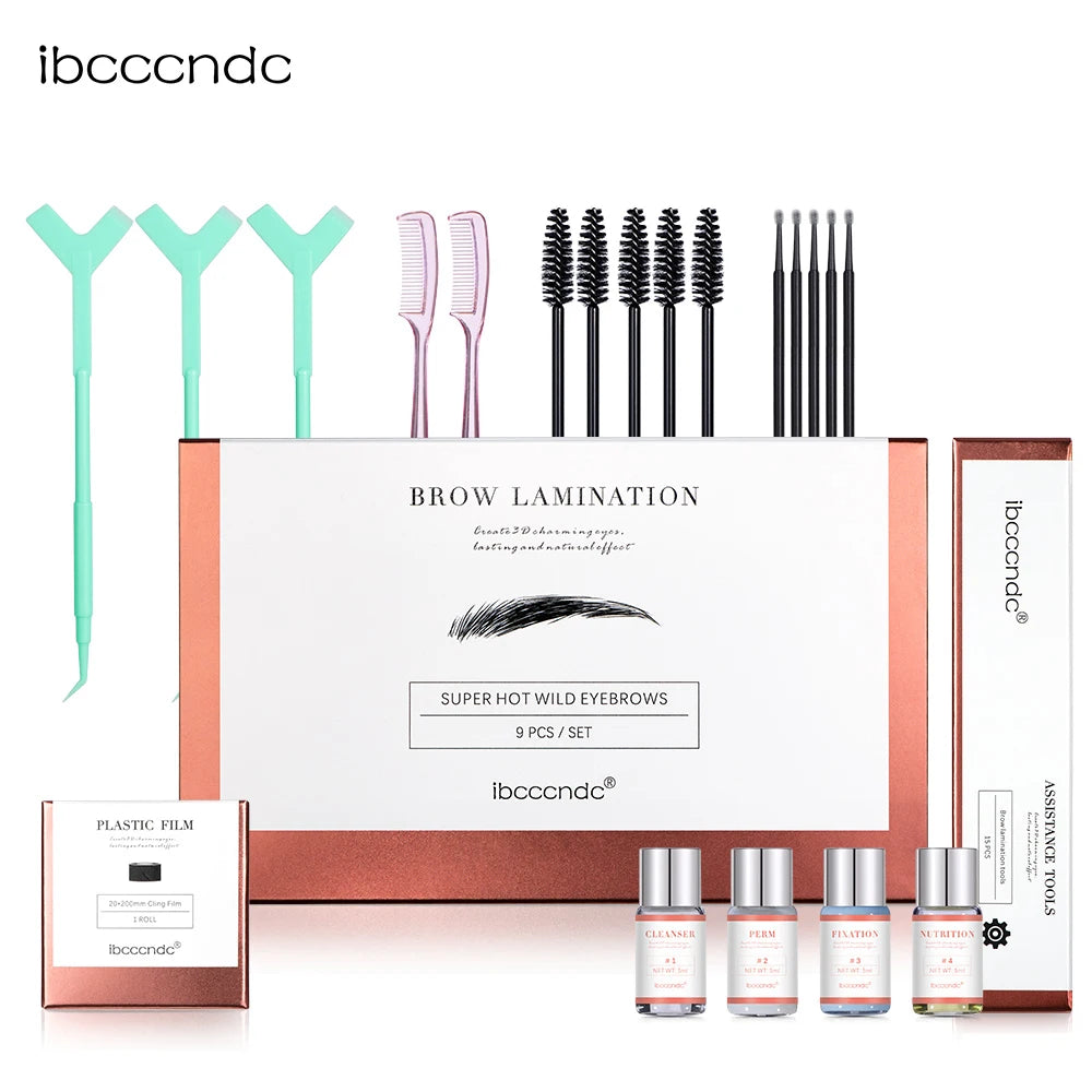 Pro Brow Lift Perming Eyebrow Lifting Brow Lamination Kit with Cling Film Nutrition Keratin Perming Lotion for Home Use HIP