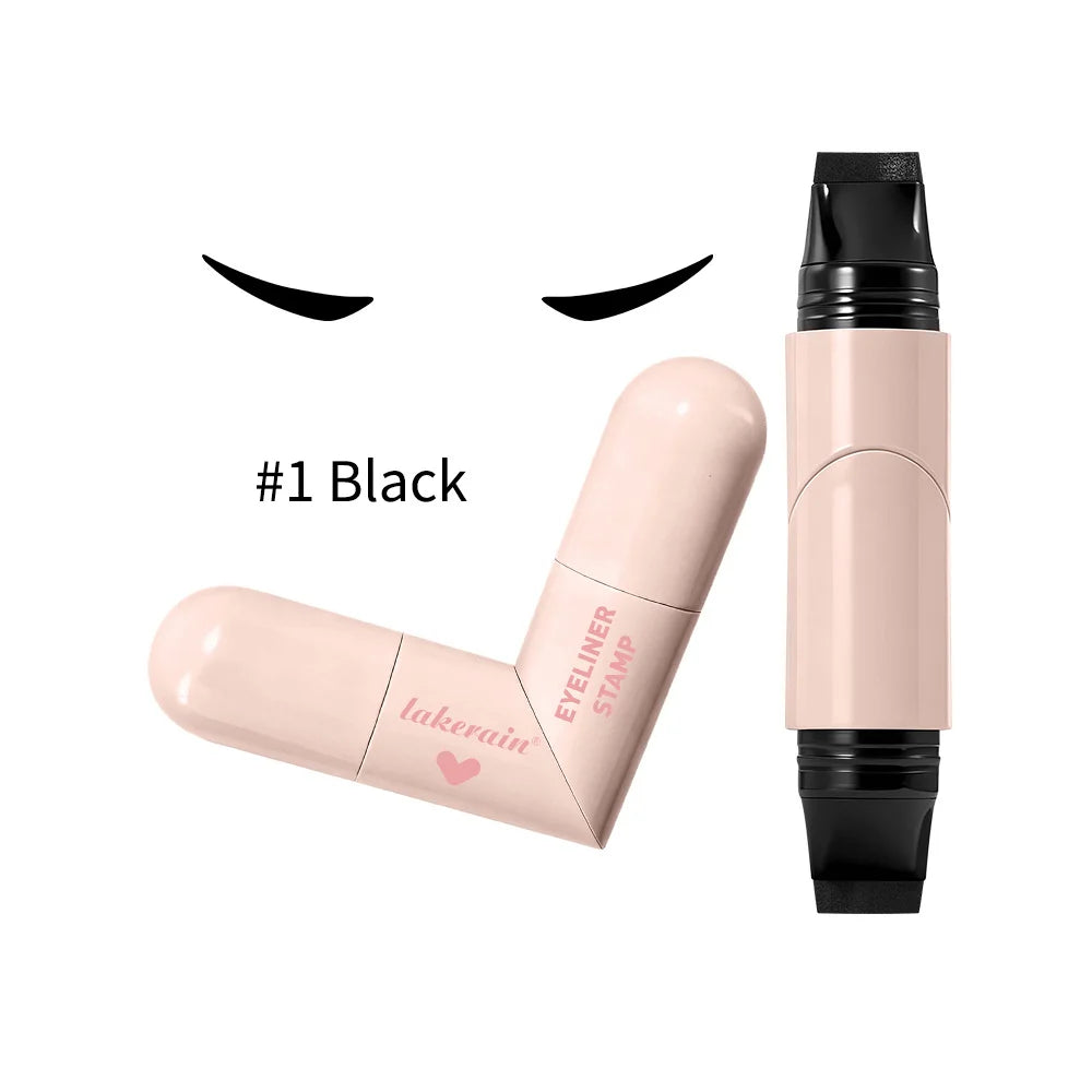 Waterproof Super Quick Eyeliner Fast Drying Liquid Eyeliner Smooth Easy Coloring Long Lasting Eye Liner Stamp Natural Eye Makeup HIP 2pcs black