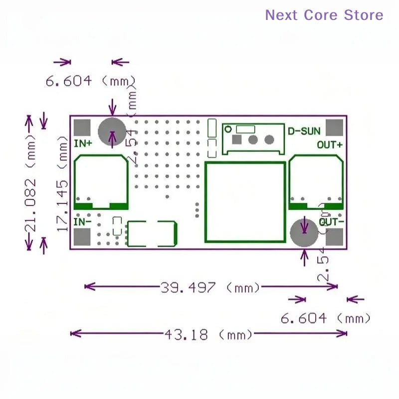 LM2596 DC-DC Step-Down Power Module with LED Voltmeter Display DC-DC Power Module HIP