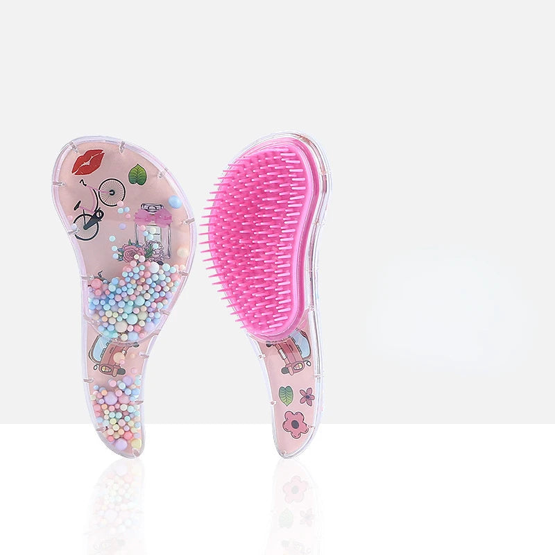 Cartoon Magic Comb Anti-static Massage Unicorn Hair Brushes Tangle Detangle Shower Massage Hairbrush Comb Salon Accessories Pink HIP NO.4