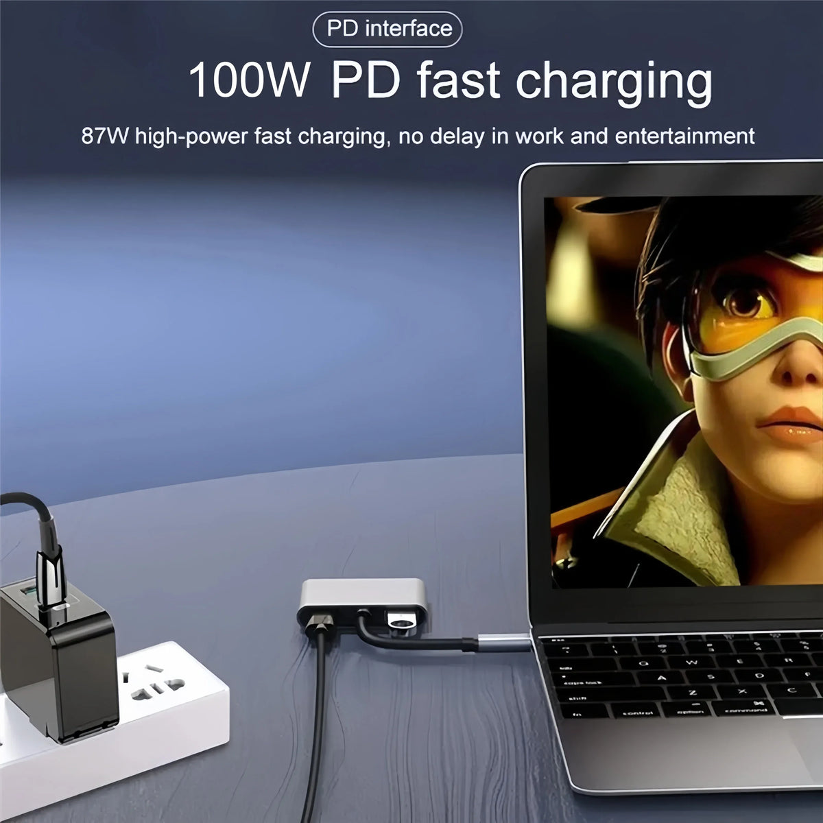 4-in-1 USB-C Docking Station | Dual HDMI 4K, PD 100W, USB 3.0 USB-C Docking Station HIP