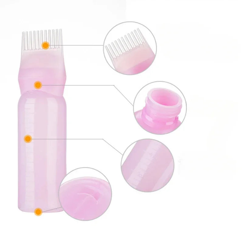 4 Colors 60OZ Portable Scalp Applicator Liquid Comb Hair Roots Massage Medicine Comb Hair for Hair Growth Serum Oil Nourish HIP