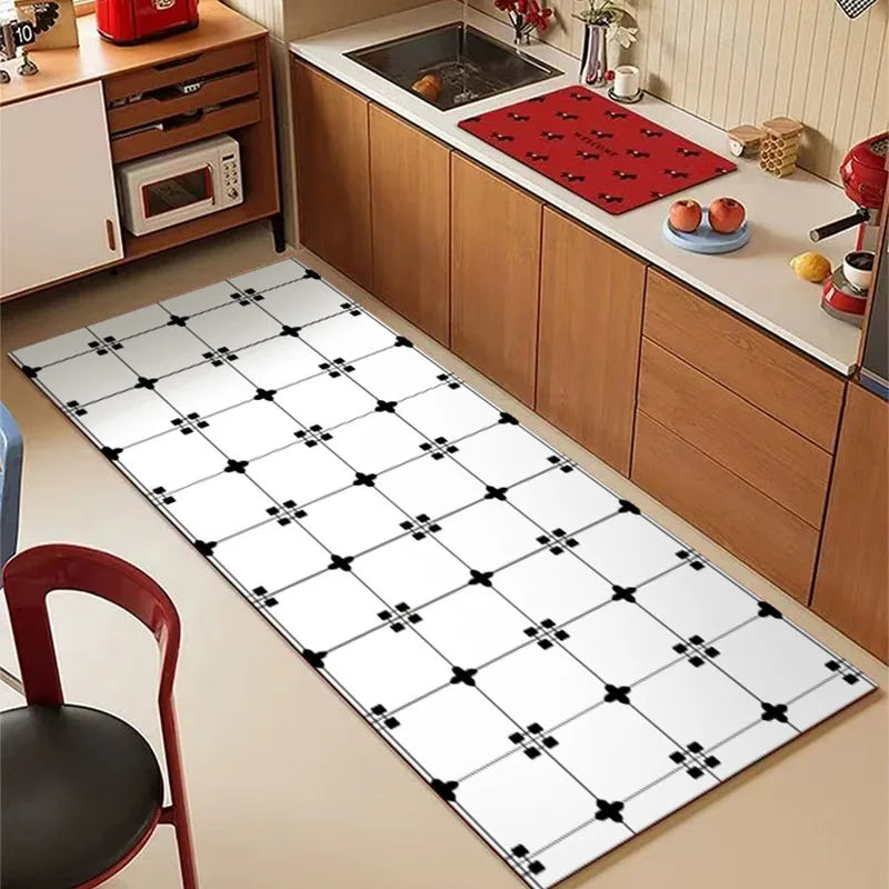 PVC Leather Kitchen Floor Mat – Waterproof Non-Slip Long Rug Kitchen Floor Mat HIP GU6149-P 1pc 50x120cm