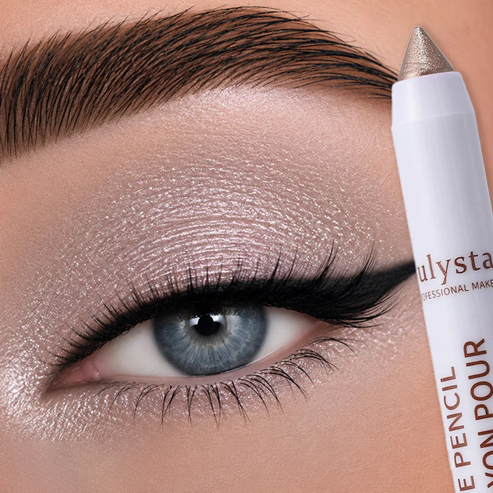 Pearly Eyeshadow Highlighter Stick Pencil Waterproof Glitter Matte High Pigment Eyelid Under Crease Eye Shadow Painted Makeup HIP B07