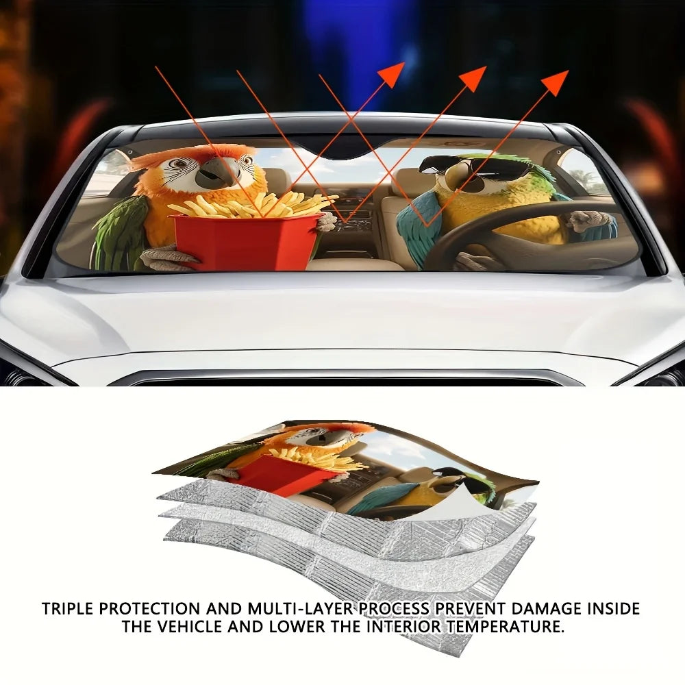 Parrot Car Sun Visor – Fun Road Trip Car Accessory Car Visor Accessory HIP