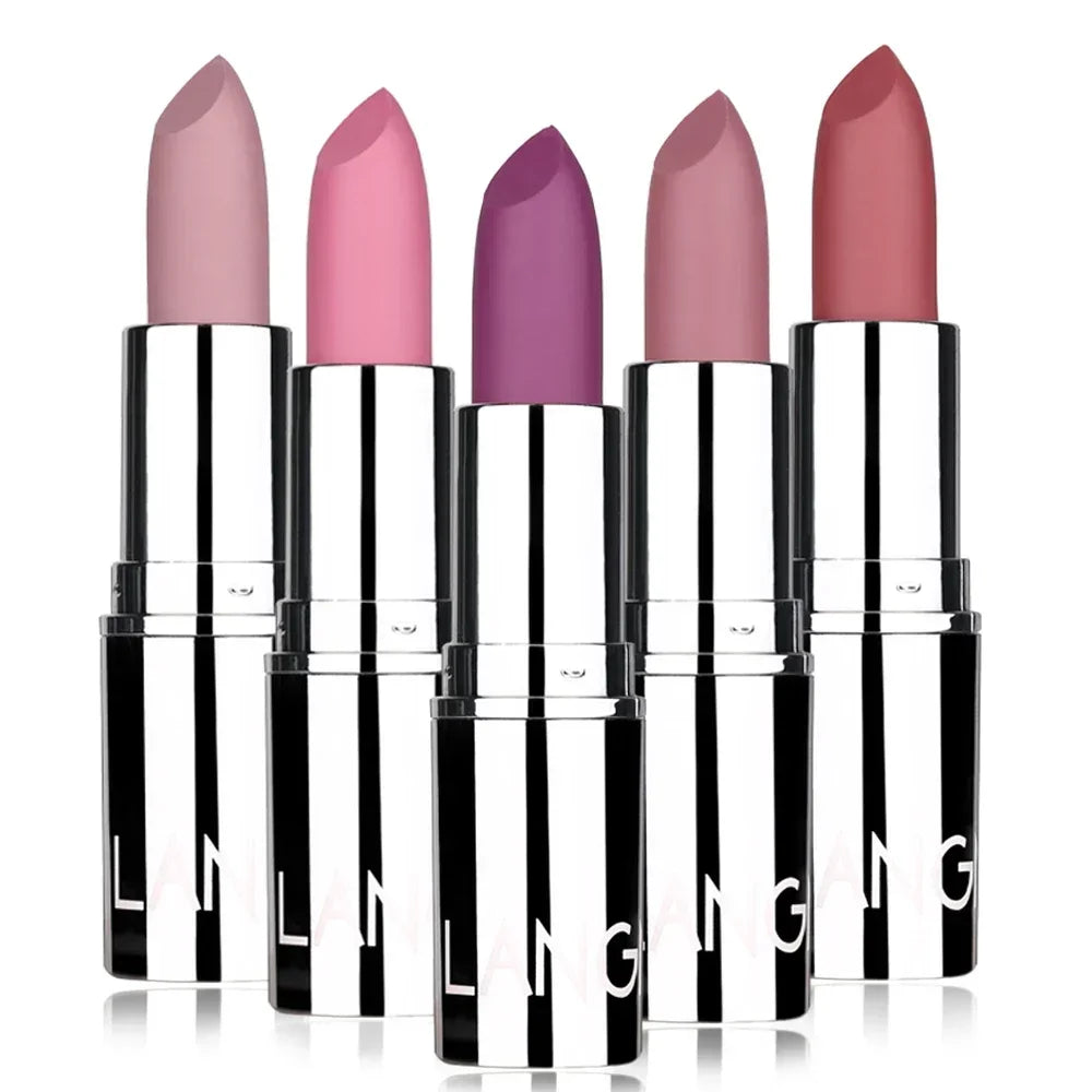 8 Colors Matte Bullet Lipstick Waterproof Long-Lasting Velvet Lipstick Easy To Wear Nude batom Nutritious Makeup HIP