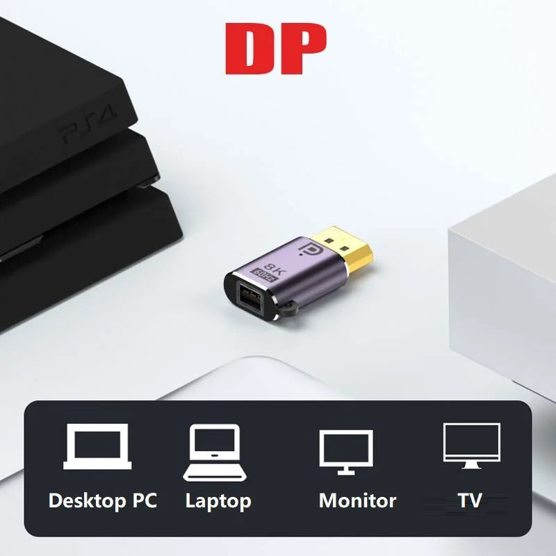 Mini DisplayPort to DP Adapter 8K 60Hz – Bidirectional | OULLX DisplayPort Adapter HIP
