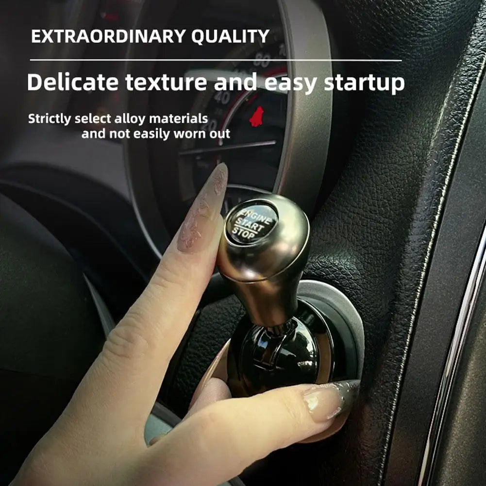 Car One-Touch Start Button Cover Rocker Automotive Interior Accessory Retro Joystick Decoration Universal New Car Gift HIP