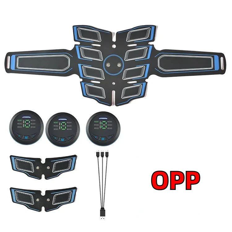 CAMMUO EMS Muscle Trainer Belt – 6 Modes, 15 Levels Toning EMS Muscle Trainer Belt HIP Blue