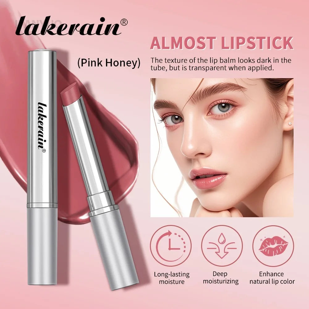 Vitamin E Pink Honey Lipstick Nourishing Moisturizing Tinted Lip Plumping Balm Smooth Enhancing Natural Color Lip Care Makeup HIP