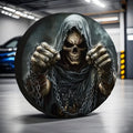 Gothic Skeleton Spare Tire Cover – Waterproof Polyester Wheel Protector Spare Tire Cover HIP 1 14 in