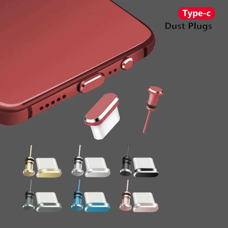 USB Type-C & 3.5mm Dust Plugs + SIM Pin – Phone Port Kit Phone Port Protector HIP
