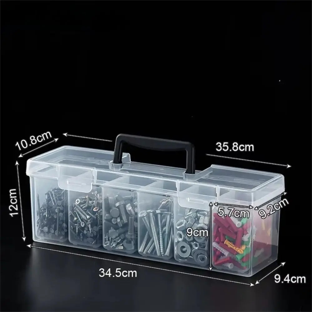 Transparent Multi-Compartment Plastic Tool Storage Box Tool Storage Box HIP