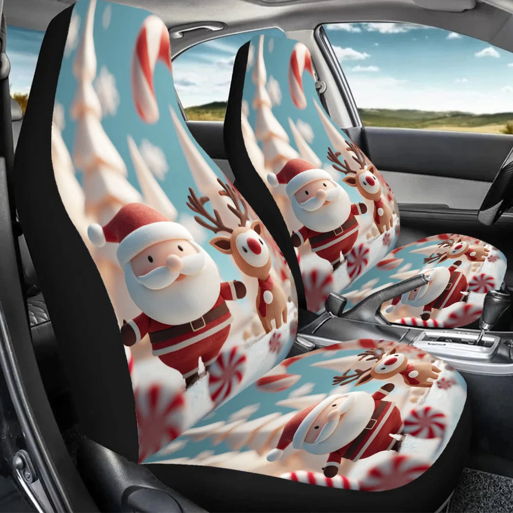 Christmas Car Seat Covers – Santa & Reindeer, Universal Fit Car Seat Covers HIP