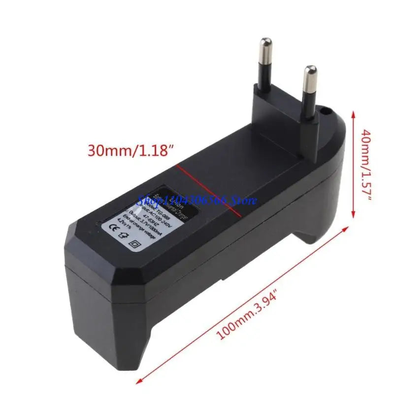 1-Bay 3.7V Lithium Battery Charger – 18650 14500 16340 Lithium Battery Charger HIP