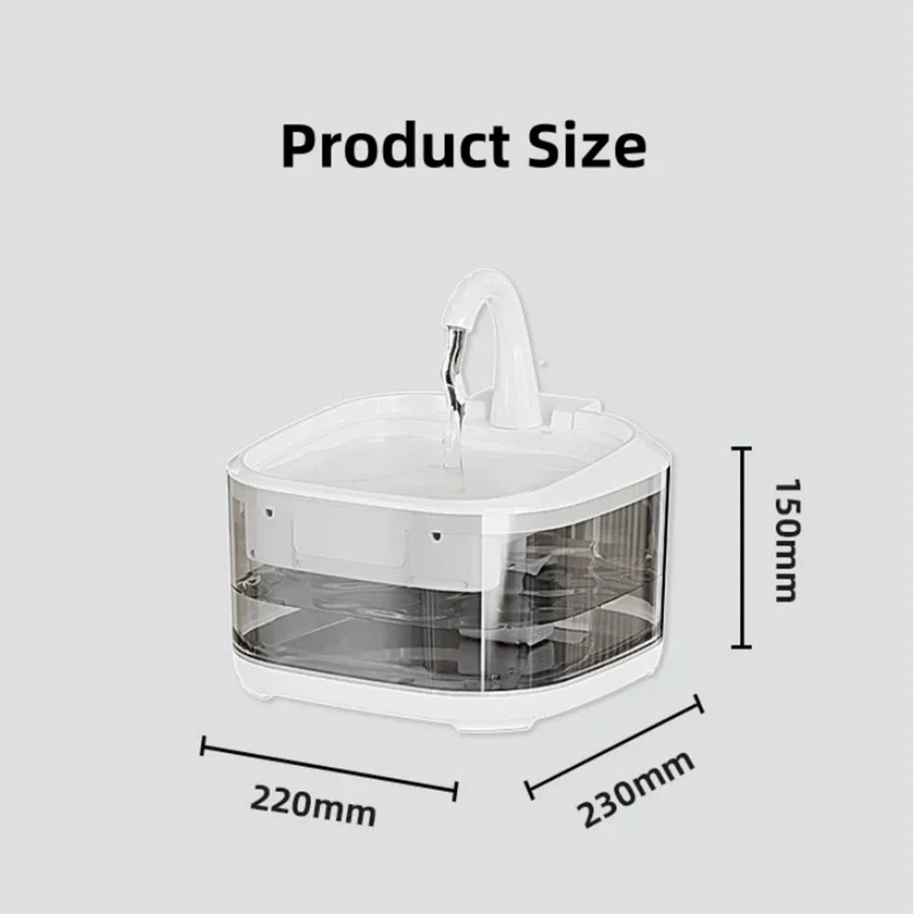 4.5L Large Capacity Canine Cat Dog Pet Circulating Filter Pet Fountain Feeder Automatic Water Dispenser with USB Port for Pets HIP