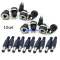 10 Pairs 5.5x2.1mm DC Power Plug & Socket Connectors DC Power Connector HIP Bundle 1 CN