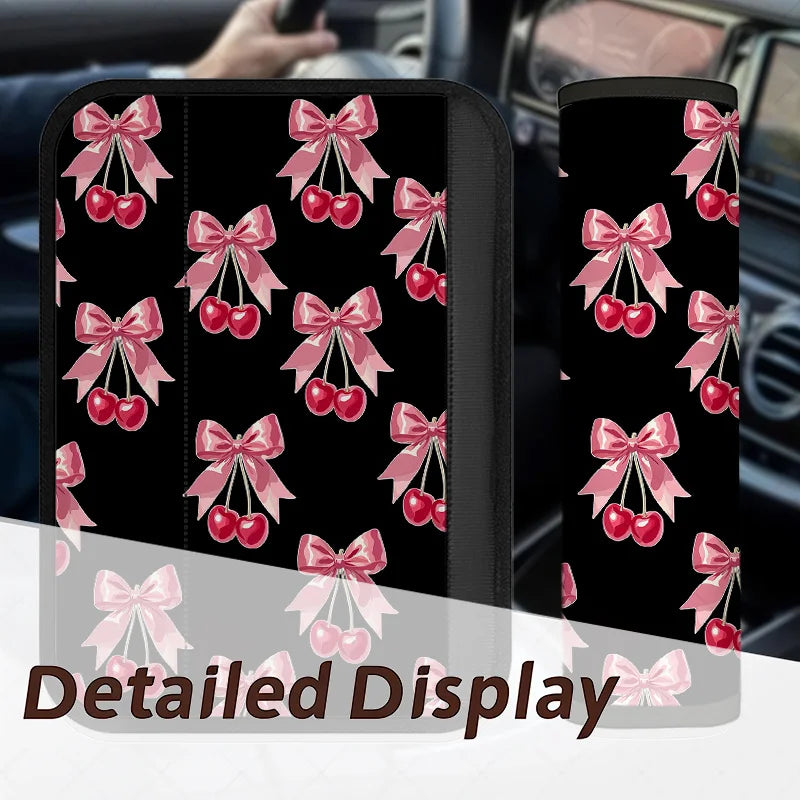 2-Pack Cherry Bow-Tie Car Seat Belt Covers – Cute & Comfy Seat Belt Cover HIP