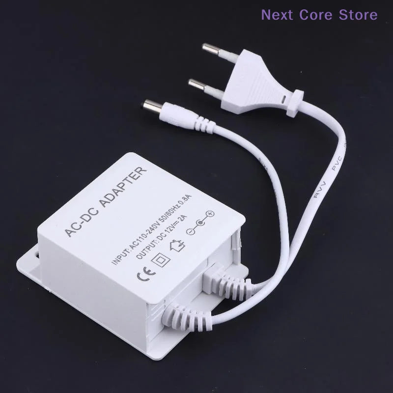 DC 12V 2A Waterproof Power Adapter EU Plug – CCTV & DVR Power Adapter HIP