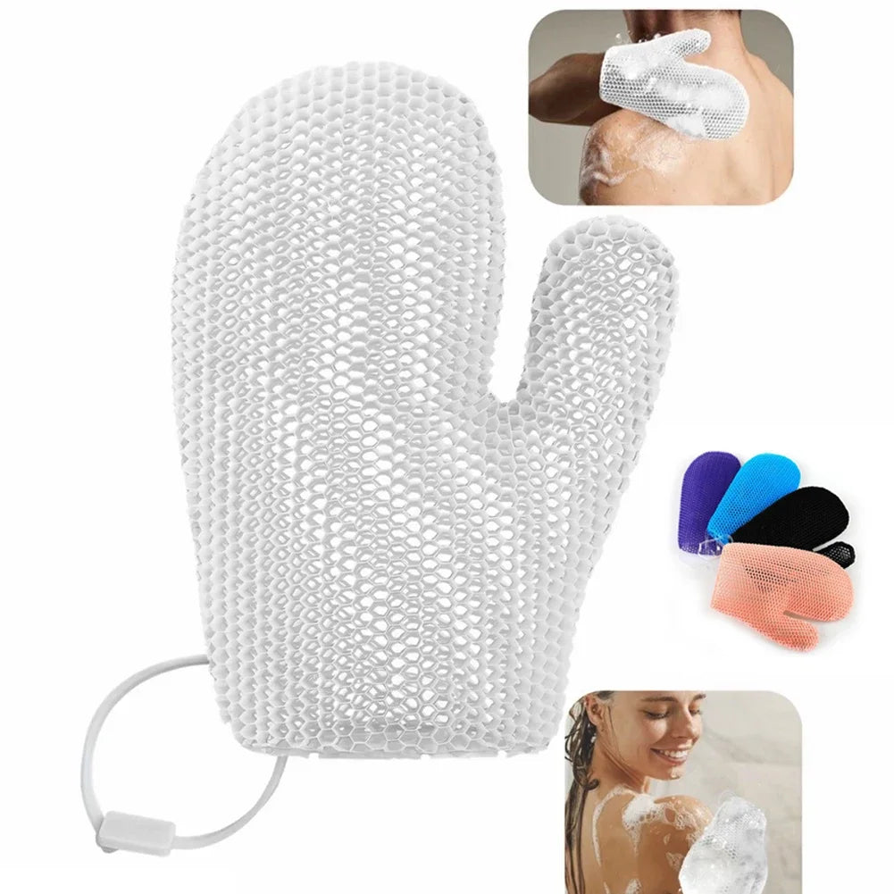 Elastic TPU Exfoliating Shower Glove Quick Dry Body Scrubber Sponge Bathroom Body Cleaning Supplies Honeycomb Weave Shower Glove HIP