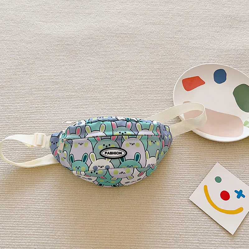 Kids Rabbit Crossbody Waist Bag – Cute Animal Bag for Children Kids Crossbody Bag HIP B