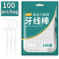 RUZOFO 100–500 Pcs Dental Floss Picks – PE Oral Care Dental Floss Picks HIP C753-100pcs
