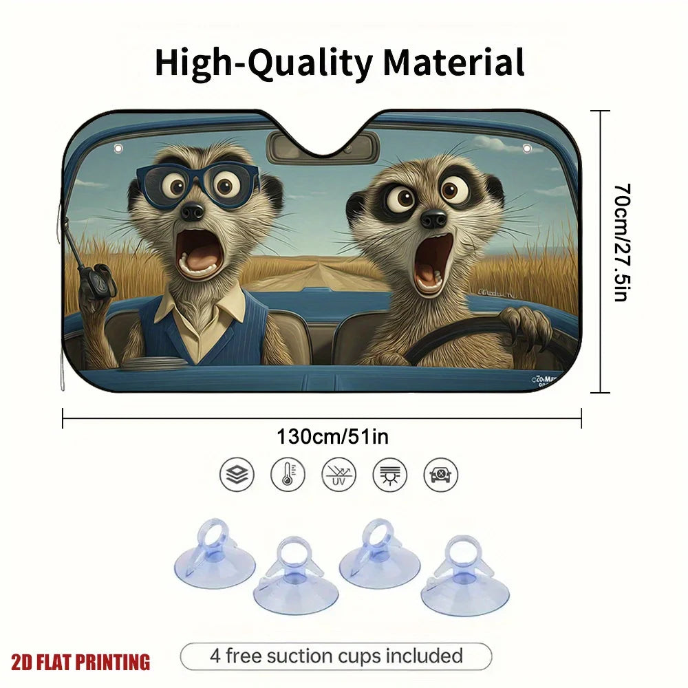 Funny Meerkat Car Sun Visor – Glare & Heat Blocking Shield Car Sun Visor HIP