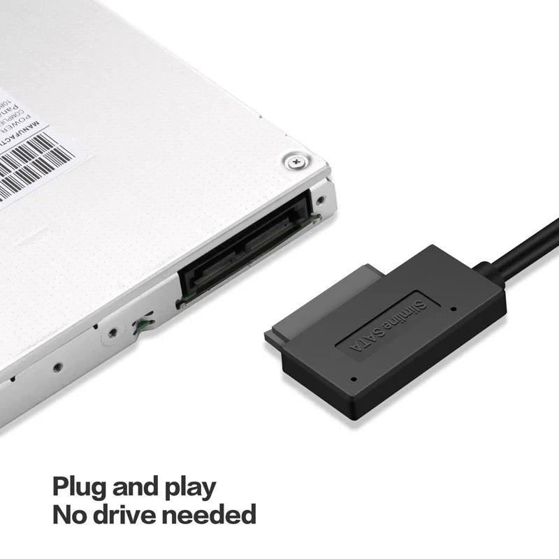 SATA to USB 3.0/2.0 13-Pin Adapter Cable for Laptop DVD Drive SATA USB Adapter Cable HIP