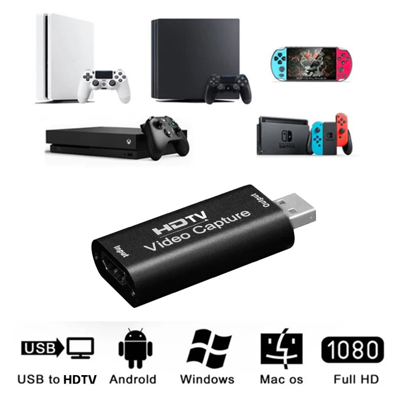 4K HDMI Video Capture Card USB 2.0 Game Audio Grabber Video Capture Card HIP