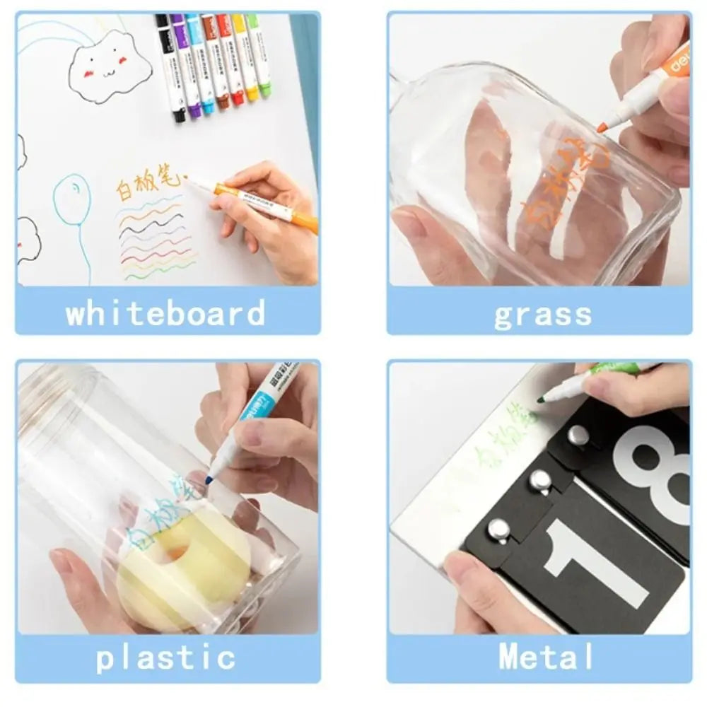 Erasable Magnetic Whiteboard Markers – Multi-Color Set of 5 Whiteboard Marker Set HIP