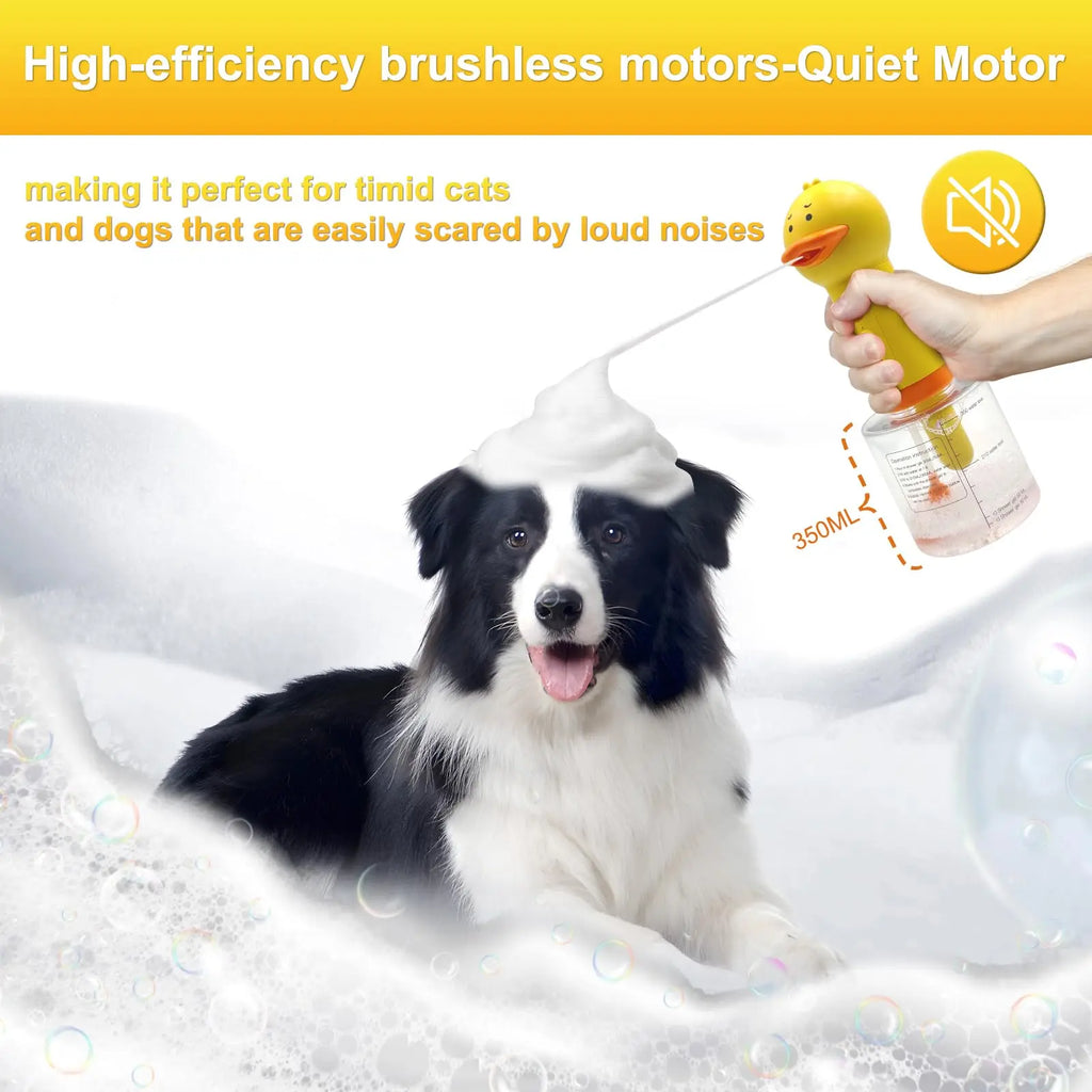 Yellow Duck Electric Foam Machine ,Handhold Automatic Soap Dispenser Foam Machine Launcher For Cat & Dog Bathing Pet Accessories HIP