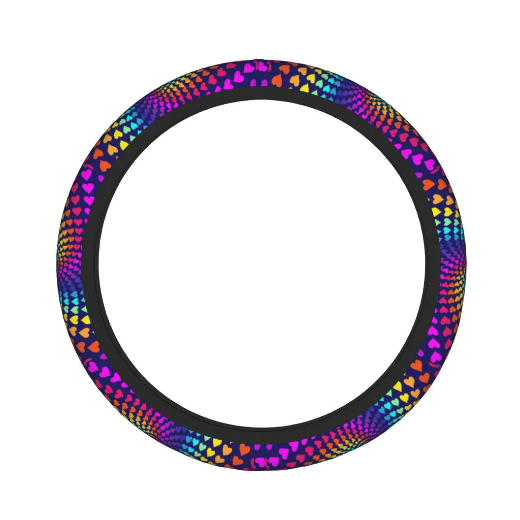 Colorful Pride Abstract Steering Wheel Cover – 14.5–15 Inch Steering Wheel Cover HIP