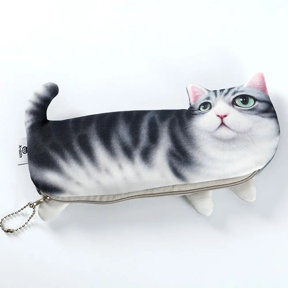 3D Cat Pencil Case – Large Capacity Pen Storage Bag Pencil Case HIP D