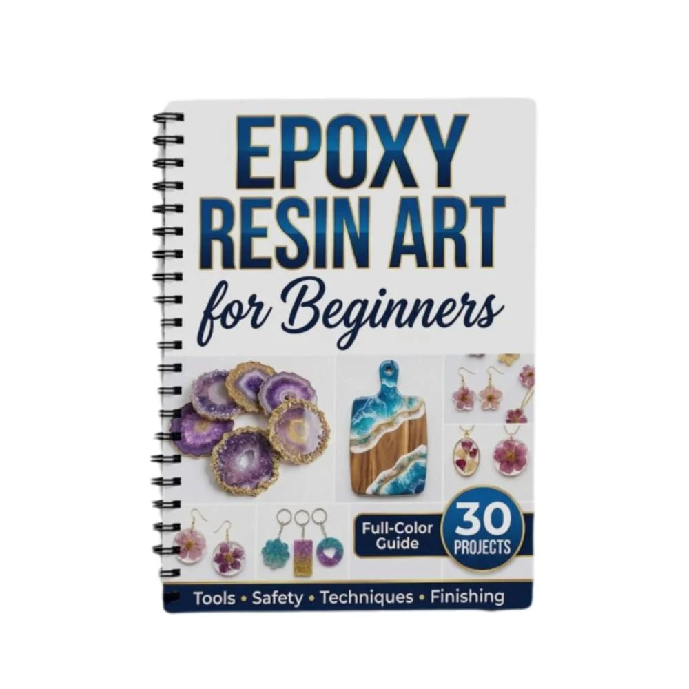 Epoxy Resin Art Handbook – 30 Beginner DIY Projects Craft Tutorial Book HIP 01