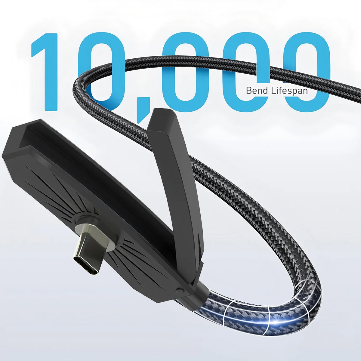 2-in-1 USB-C Fast Charge Cable & Foldable Phone Stand USB-C Charging Cable HIP