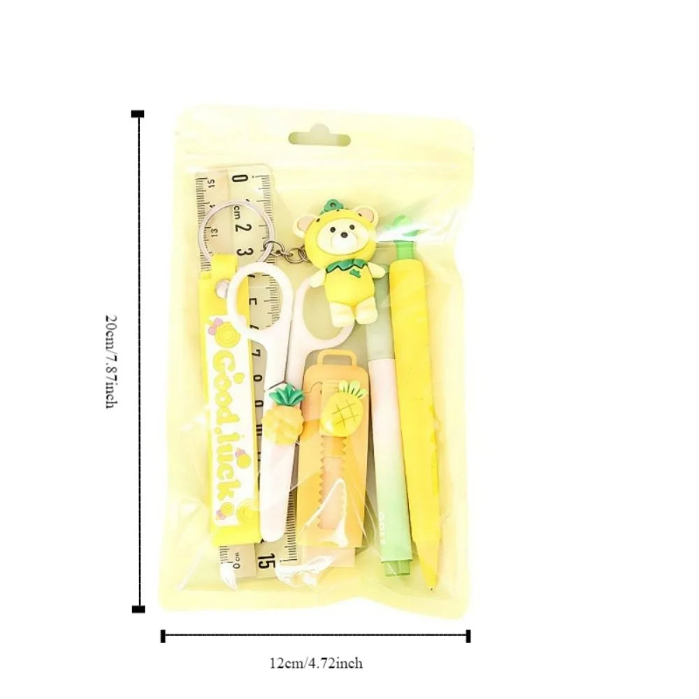 Vegetable Stationery Set – Gel Pen, Highlighter & Eraser Kit Novelty Stationery Set HIP