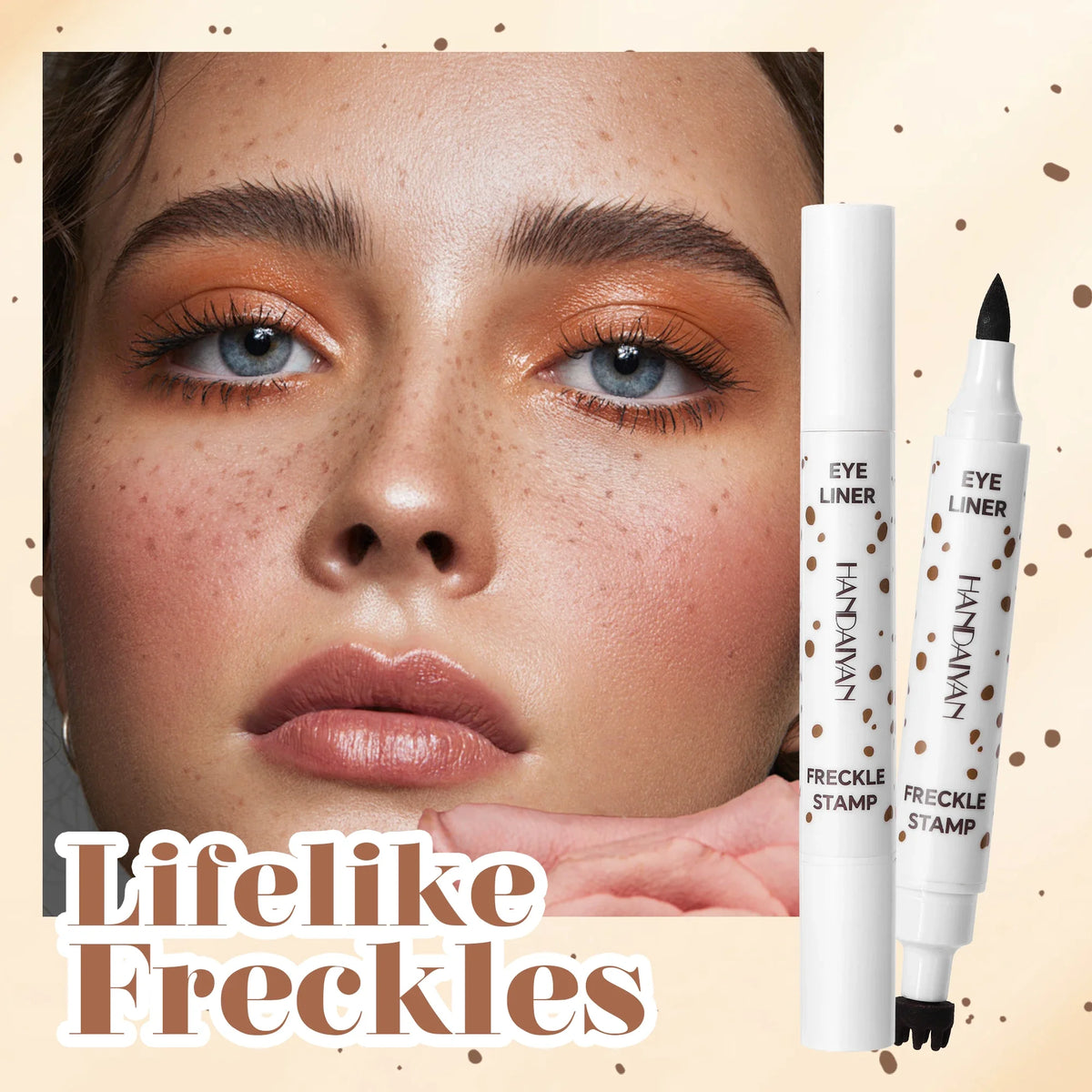 Handaiyan Double-Head Freckle Stamp Pen & Eyeliner – Waterproof Freckle Stamp Eyeliner HIP