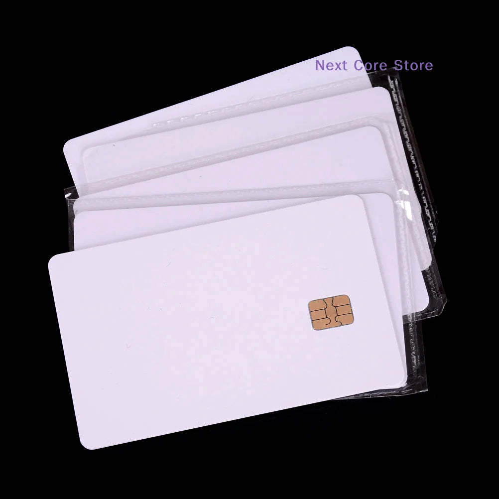 5-Pack SLE4442 Chip Blank White Contact Smart Cards ISO PVC Blank Smart Cards HIP