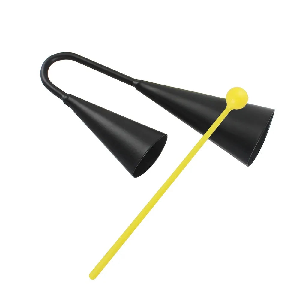 Two-Tone A-Go-Go Iron Cowbell Latin Percussion with Stick Latin Percussion Bell HIP